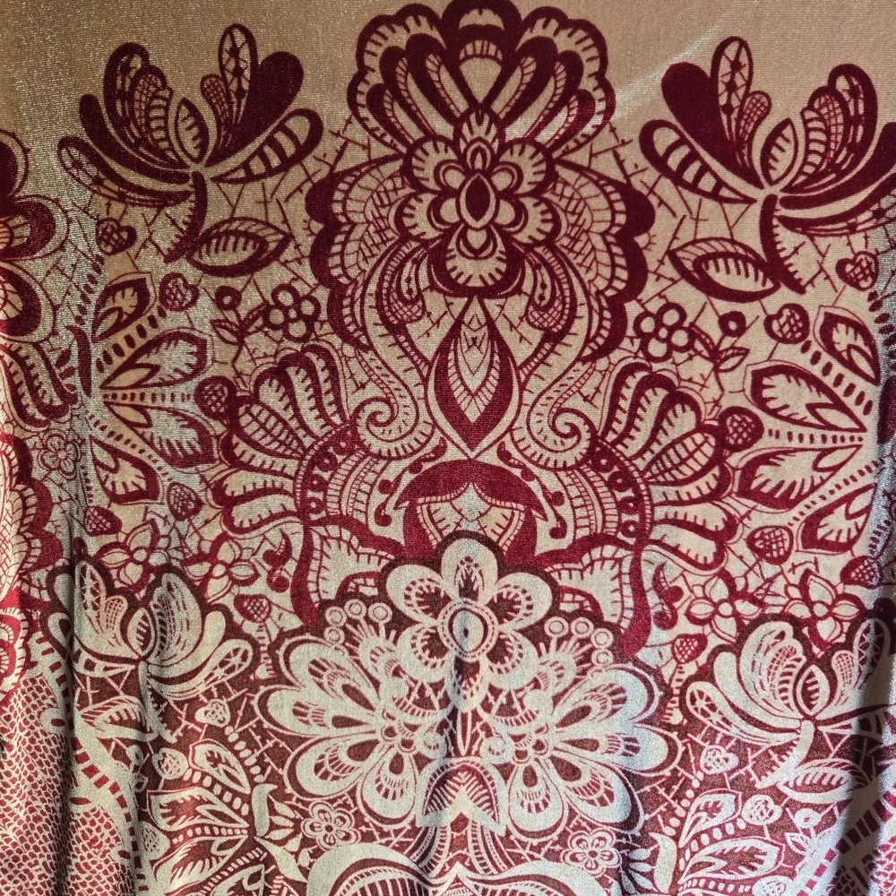 LUCKY BRAND Elegant Floral Patterned Dress. Size L - Picture 5 of 9